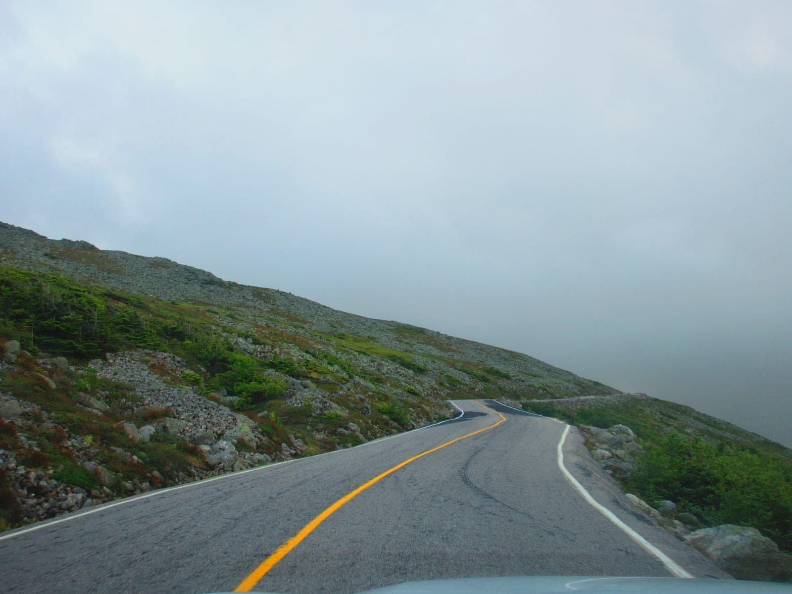 Mount Washington Auto Road climbing into the clouds